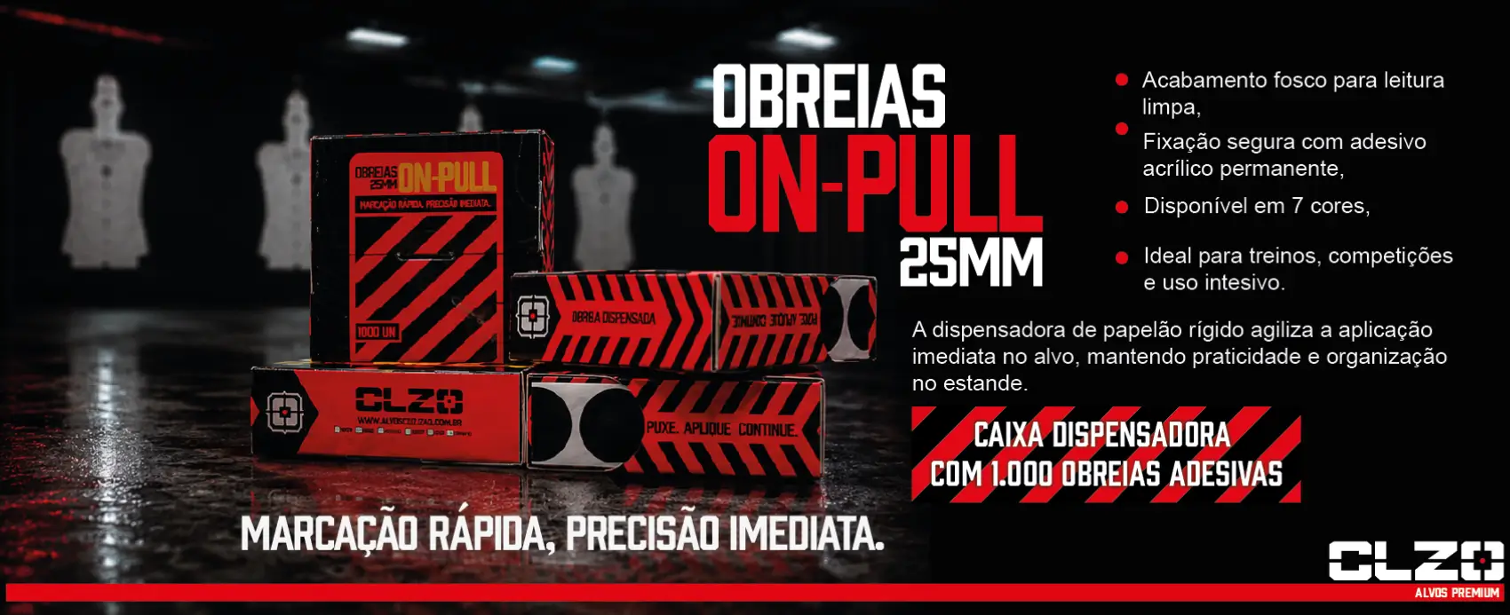 Obreias em Dispensadora 25mm | ON-PULL CLZO